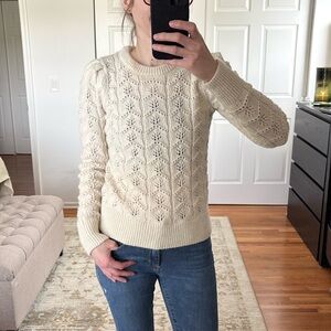 GAP Cream Off White Knit Pattern Size XS